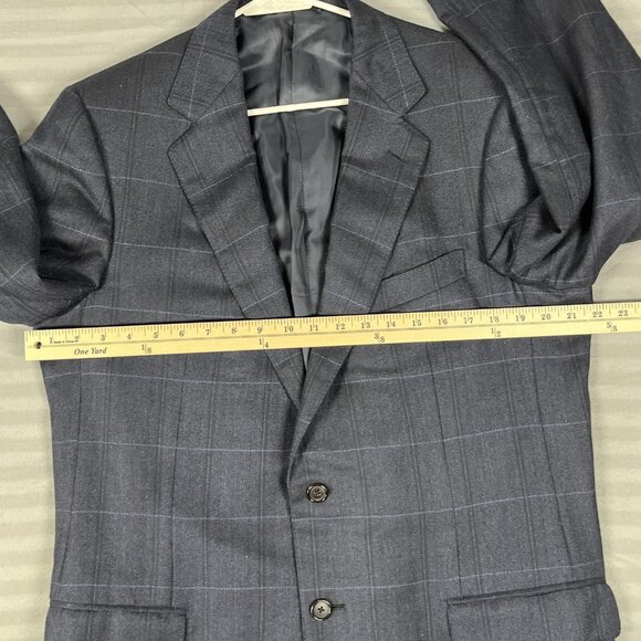Ermenegildo Zegna Blazer Mens 52 Large Windowpane 100% Cashmere Italy Jacket - Picture 7 of 14
